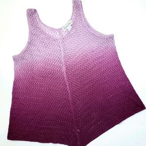 Vintage Tie Dye Ombre Knit Crochet Tank Top